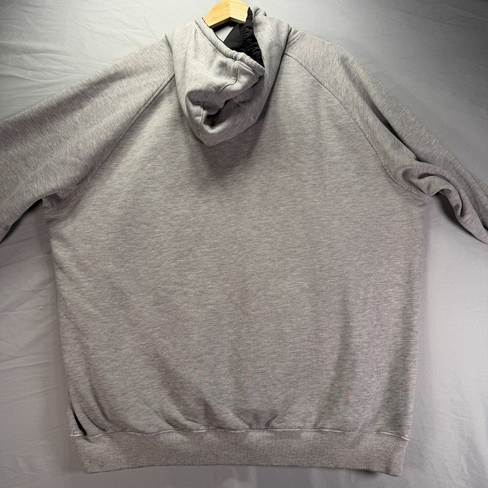 Vintage Y2K Adidas Hoodie Mens XL Gray Pullover Sweatshirt Big Logo Fleece - Picture 5 of 10